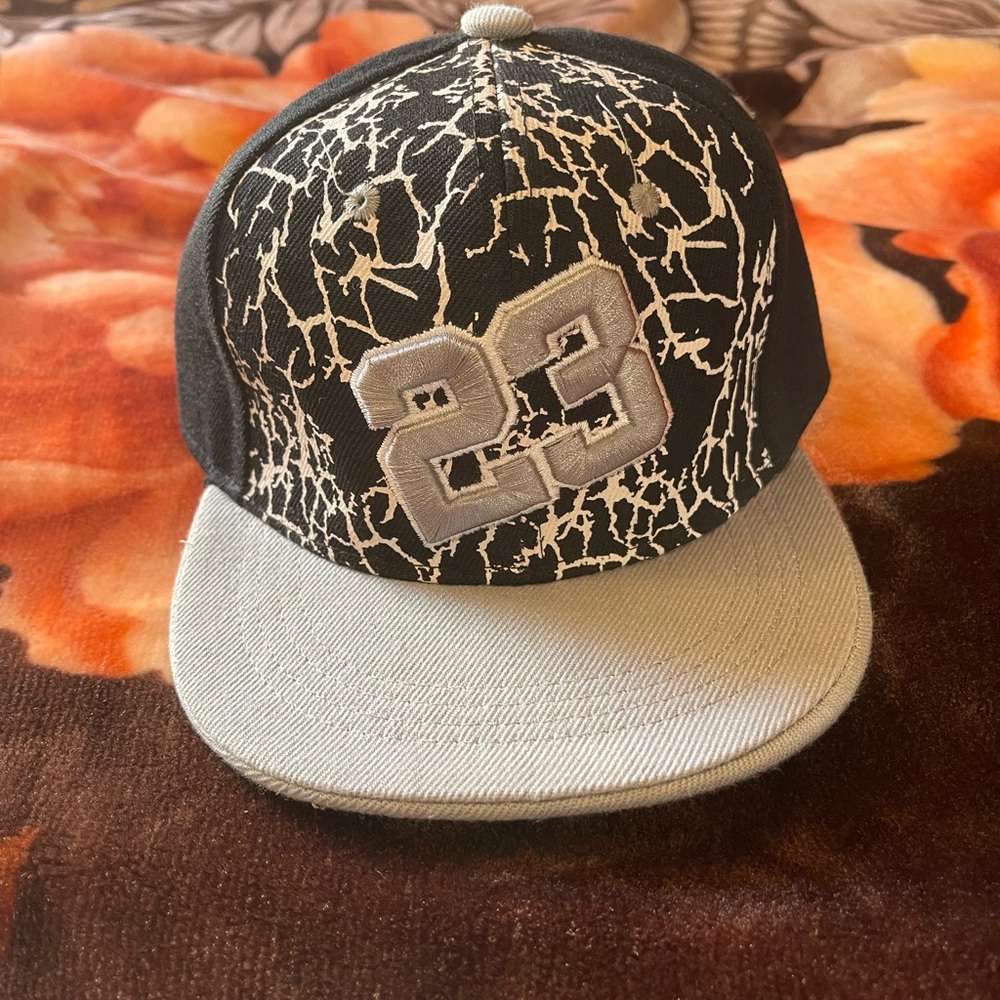 Kids Black and Gray Cap with Number Design
